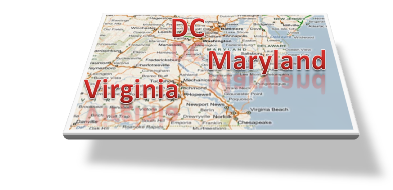 map of maryland and dc. map